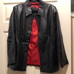 Preston & York black lamb skin leather jacket